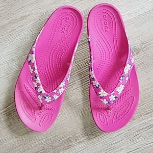 Crocs pink sandals